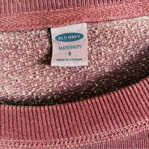 Old Navy Maternity crew neck sweater size Small burgundy open sides casual wear - Picture 5 of 7